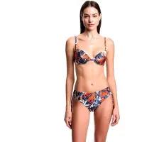 Emporio Armani für Damen. EW000800_AF20242 Bikini mit Blumendruck (S), Strandbekleidung, Polyamid, Marine