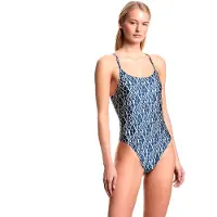 Emporio Armani für Damen. EW000797_AF20242 Badeanzug Logomania marineblau (L), Strandbekleidung, Polyamid
