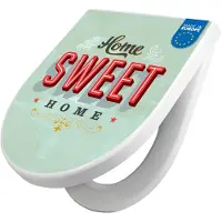 Banjado WC Sitz mit Absenkautomatik D Form Motiv Home Sweet Home [TDW3 10732]