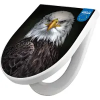 Banjado WC Sitz mit Absenkautomatik D Form Motiv Adler [TDW3 12369]