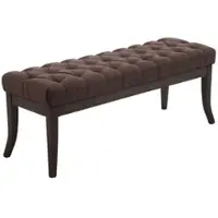 CLP Sitzbank Ramses mit hochwertiger Polsterung und Stoffbezug I Bank mit antik-dunklen Holzbeinen I Holzbank mit einer Sitzhöhe von: 46 cm