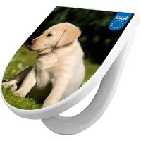 Banjado WC Sitz mit Absenkautomatik D Form Motiv Labrador [TDW3 10200]