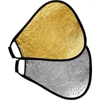 StudioKing Reflektor mit Griff Gold/Silver CRGGS60 60 cm
