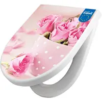 Banjado WC Sitz mit Absenkautomatik D Form Motiv Tasse Voll Rosen [TDW3 12338]