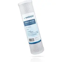 Wessper 10" Wasserfilter Kartusche Ersatzfilter Sedimentfilter aus Carbon Block WICKEL Filter 10 Zoll Feinheit 5µ für Osmoseanlage Umkehrosmose Filteranlage Filtergehäuse Trinkwasser Brunnenwasser