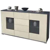 Vladon SIDEBOARD Grömitz Creme Hochglanz