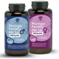 RedMoringa Kinderwunsch SET Frau & Mann – Folsäure, Zink, Selen Bio Moringa 100 g Kapseln