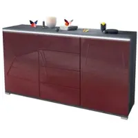 Vladon SIDEBOARD Faro Bordeaux Hochglanz