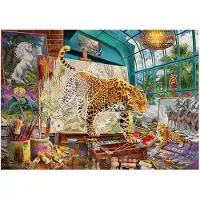 Trefl Puzzle Premium Plus Tea Time: Leoparden im Malstudio 1000 dlks