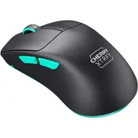 XTRFY M64 Wireless, rechts, RF Wireless, 26000 DPI, Schwarz, Türkis