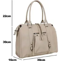 Gallantry Paris Gallantry, Damen-Shopper im Vintage-Bowling-Stil mit Gurt, Taupe