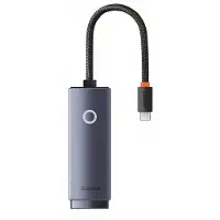 Baseus WKQX000301, USB Typ-C, RJ-45, Schwarz, Tätigkeit, 1 Gbit/s, 5 V