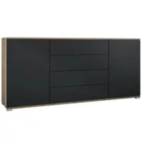 Vladon SIDEBOARD Santo Schwarz matt