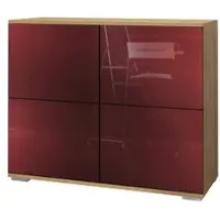 Vladon KOMMODE Rova Bordeaux Hochglanz