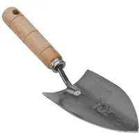 Vito Gartenkelle Holzstiel Inox und handgeschmiedetes Eisen.