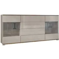 Vladon SIDEBOARD Bari Sandgrau Hochglanz