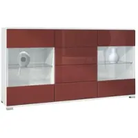 Vladon SIDEBOARD Bari Bordeaux Hochglanz