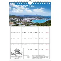 Seelenzauber GmbH Reisezauber Ibiza Planer DIN A4 Kalender für 2027 Eivissa Urlaub Mediterran Spanien - Geschenkset Inhalt: 1x Kalender, 1x Weihnachtsanhänger (insgesamt 2 Teile)