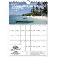 Seelenzauber GmbH Reisezauber Indonesien Planer DIN A4 Kalender für 2027 Jakarta Strand Land Urlaub - Set-Inhalt: 1x Kalender, 1x Weihnachtsanhänger (insgesamt 2 Teile)