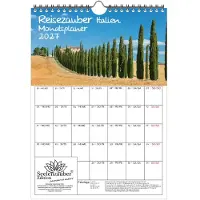 Seelenzauber GmbH Reisezauber Italien Planer DIN A4 Kalender für 2027 Rom Urlaub Strand Mediterran Italien - Geschenkset Inhalt: 1x Kalender, 1x Weihnachtsanhänger (insgesamt 2 Teile)