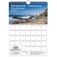 Seelenzauber GmbH Reisezauber Fuerteventura Planer DIN A4 Kalender für 2027 Puerto del Rosario Urlaub Strand - Set-Inhalt: 1x Kalender, 1x Weihnachtsanhänger (insgesamt 2 Teile)