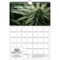 Seelenzauber GmbH Cannabiszauber Planer DIN A4 Kalender für 2027 Cannabis Legalisierung Legalize - Geschenkset Inhalt: 1x Kalender, 1x Weihnachtsanhänger (insgesamt 2 Teile)