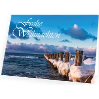 Seelenzauber GmbH Weihnachtskarte Winterliche Küste mit passendem Umschlag 10x Karte 10x Umschlag
