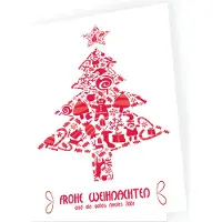 Seelenzauber GmbH Weihnachtskarte Weihnachtsbäumchen mit passendem Umschlag 10x Karte 10x Umschlag
