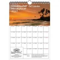 Seelenzauber GmbH Reisezauber Sri Lanka Planer DIN A4 Kalender für 2027 Colombo Strand Land Urlaub - Set-Inhalt: 1x Kalender, 1x Weihnachtsanhänger (insgesamt 2 Teile)