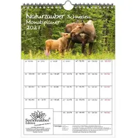 Seelenzauber GmbH Naturzauber Schweden Planer DIN A4 Kalender für 2027 Natur Reise - Set-Inhalt: 1x Kalender 1x Weihnachtsanhänger 1x Grußanhänger (gesamt 3 Teile)
