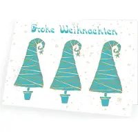 Seelenzauber GmbH Weihnachtskarte Weihnachtsbäumchen mit passendem Umschlag 10x Karte 10x Umschlag