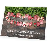 Seelenzauber GmbH Weihnachtskarte Adventskalender mit passendem Umschlag 10x Karte 10x Umschlag
