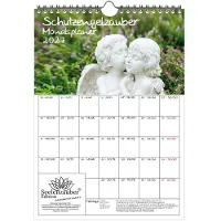 Seelenzauber GmbH Schutzengelzauber Planer DIN A4 Kalender für 2027 Engel Schutzengel - Set-Inhalt: 1x Kalender 1x Weihnachtsanhänger 1x Grußanhänger (gesamt 3 Teile)