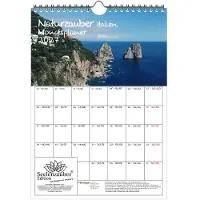 Seelenzauber GmbH Naturzauber Italien Planer DIN A4 Kalender für 2027 Landschaft Natur Urlaub Strand Mediterran - Inhalt: 1x Kalender, 1x Weihnachtsanhänger (insgesamt 2 Teile)