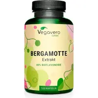 Vegavero Bergamotte Extrakt | 120 Kapseln | 40% Bioflavonoide | 625 mg Bergamotte-Extrakt (15:1) pro Kapsel | vegan