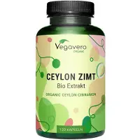 Vegavero Ceylon Zimt Extrakt | 120 Kapseln | 500 mg Zimt-Extrakt (5:1) pro Kapsel | vegan
