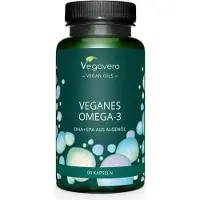 Vegavero Omega-3 Öl | 90 Kapseln | DHA + EPA aus Algenöl | vegan