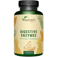 Vegavero Digestive Enzymes Complex | 180 Kapseln | Enzymkomplex mit Papain & Bromelain | vegan
