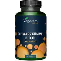 Vegavero Schwarzkümmelöl | 180 Kapseln | kaltgepresst | Linolsäure, Ölsäure, Thymoquinon und Vitamin E | vegan