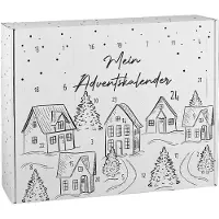 Herz&Heim DIY Adventskalender "Winterdorf im Lineart Stil" zum selber Befüllen