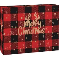 Herz&Heim DIY Adventskalender zum selbst Befüllen mir rotem "Merry Christmas" Motiv