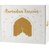 Herz&Heim Ramadan Kalender zum selbst Befüllen – DIY Countdown Kalender mit 30 Türchen (Goldenes Fenster)