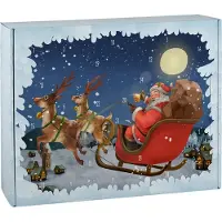 Herz&Heim DIY Adventskalender mit nostalgischem Weihnachtsmann Motiv, zum selbst Befüllen
