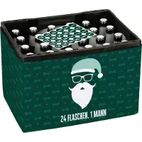 Herz&Heim Bierkastenbanderole als Adventskalender für Männer - Motiv "24 Flaschen 1 Mann"