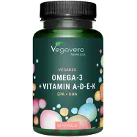 Vegavero Omega-3 + Adek Öl 60 St Kapseln