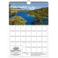 Seelenzauber GmbH Naturzauber Kroatien Planer DIN A4 Kalender für 2027 Landschaft Strand Urlaub - Set-Inhalt: 1x Kalender 1x Weihnachtsanhänger 1x Grußanhänger (3 Teile)