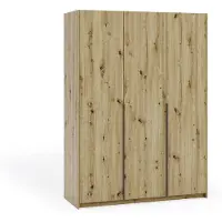 Margaret Hadas24 Kleiderschrank APOLLONIA ohne Spiegel, Drehtürenschrank, moderner, Schrank, viel Stauraum150 x 204cm (artisan, schwarze Griffe)