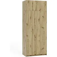 Margaret Hadas24 Kleiderschrank APOLLONIA I ohne Spiegel, Drehtürenschrank, moderner, Schrank, viel Stauraum100 x 250cm (artisan, goldene Griffe)