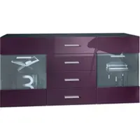 Vladon SIDEBOARD Carlos Brombeer Hochglanz
