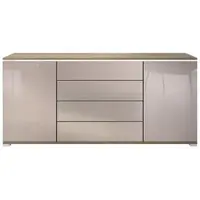 Vladon SIDEBOARD Faro Sandgrau Hochglanz